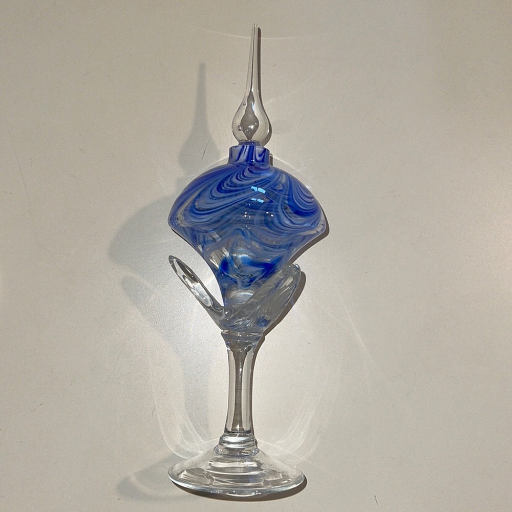 Vintage Royal Limited crystal perfume bottle tall 10 inches